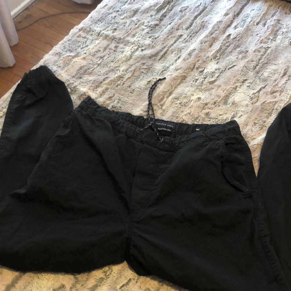 American eagle flex joggers black size med